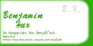 benjamin hux business card